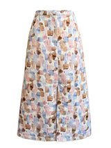 GONNA IN JAQUARD CON BOTTONE E ZIP