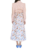 GONNA IN JAQUARD CON BOTTONE E ZIP