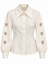 Camicia bianca con ricami