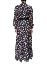 CAMICIA IN SETA CON COLLO ALLA COREANA IN FANTASIA ROSE PICCOLE