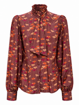 Camicia ginkgo in seta