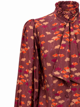 Camicia ginkgo in seta