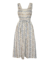 ABITO LINO GONNA A PIEGHE