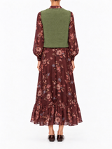 Gilet Verde ricamato