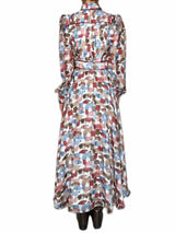 ABITO SETA CHEMISIER CON INSERTI