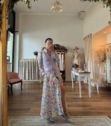 ABITO LINO/VISCOSA PENNELLATE