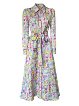 ABITO LINO/VISCOSA PENNELLATE