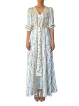 ABITO LUNGO CON BALZA IN LINO/VISCOSA