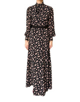 GONNA SIRENA IN GEORGETTE DI SETA IN FANTASIA ROSE PICCOLE