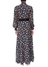 GONNA SIRENA IN GEORGETTE DI SETA IN FANTASIA ROSE PICCOLE