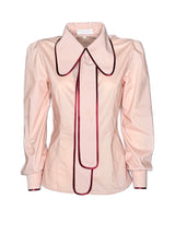 CAMICIA CON PROFILI IN RASO