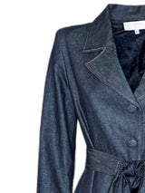 TRENCH ABITO IN DENIM CIOCCOLATO CON FODERA