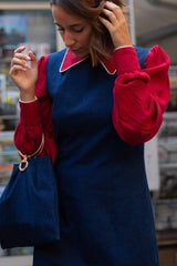 ABITO DENIM LONGUETTE E BALZA