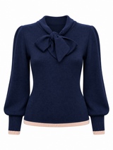 Maglia in lana merino bicolore