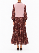 Gilet rosa ricamato