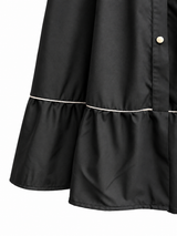Abito nero con pizzo macramè