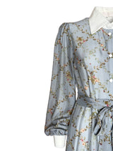 ABITO SETA COLLETTO A CONTRASTO