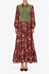 Gilet Verde ricamato