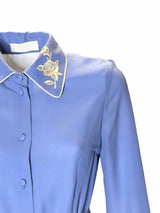 ABITO PURA SETA E RICAMI