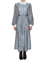 ABITO SETA COLLETTO A CONTRASTO