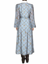 ABITO SETA COLLETTO A CONTRASTO