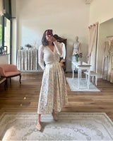 GONNA A PIEGHE PENNELLATE