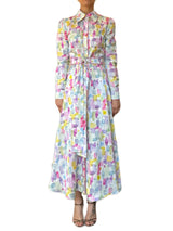 ABITO LINO/VISCOSA PENNELLATE