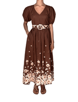 Lino Flower Dress Degrade