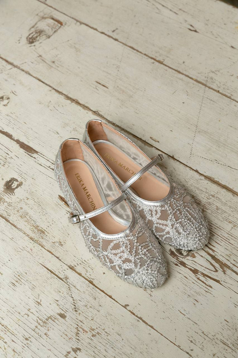 BALLERINA A RETE CON DETTAGLI GIOIELLO - Main Image