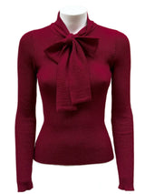 MAGLIONE CON FIOCCO IN LANA MERINO