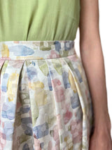 Fold wool skirt